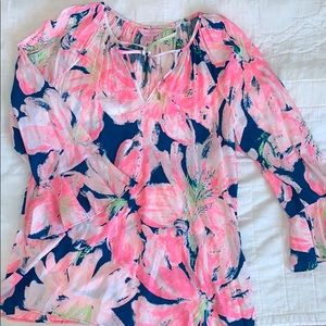 Lilly Pulitzer 🌸 willa flounce sleeve top *Size M